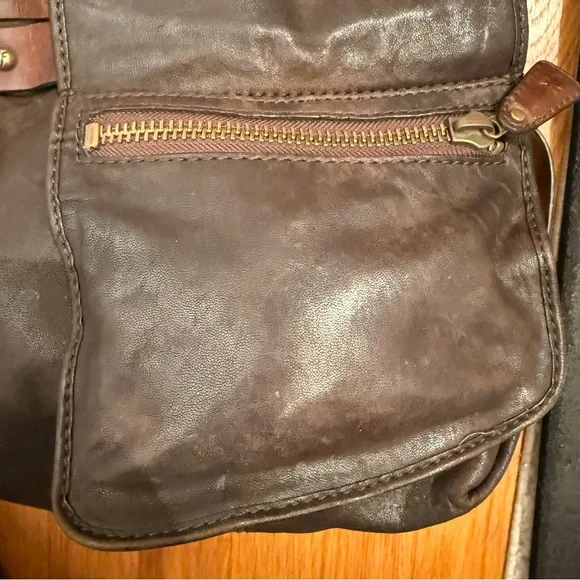 Vintage *Rare* Frye Christine Hobo Leather Shoulder Bag with Braided Handle - Picture 5 of 15